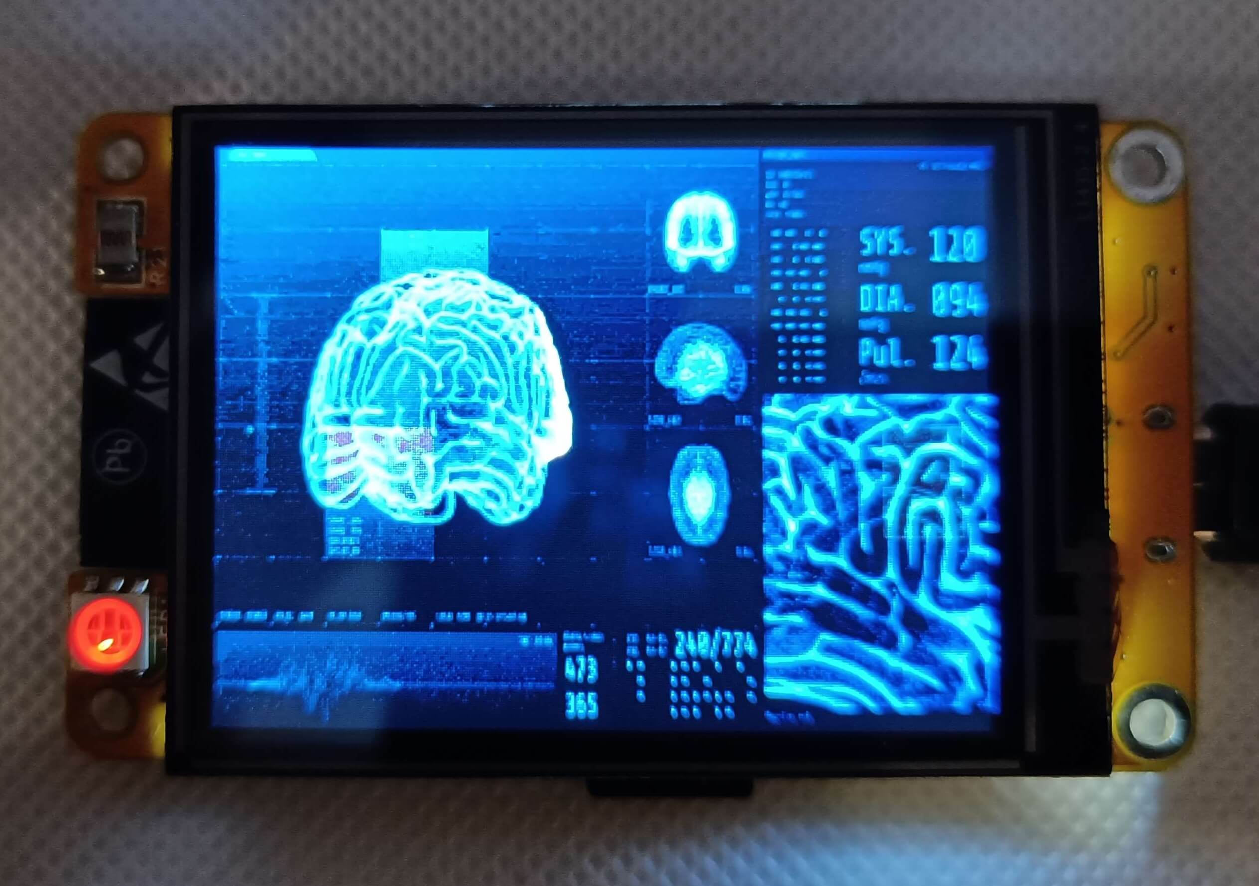 2.4 inch touch display kit for cosplay props